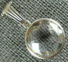 ESTATE AAA CRYSTAL 14KT WHITE GOLD 3D CLASSIC BEZEL ROUND PENDANT