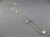 ESTATE 1.64CT DIAMOND 14KT WHITE GOLD 5 STONE DIAMOND BY THE YARD NECKLACE #380
