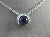 ESTATE .89CT DIAMOND & AAA AMETHYST 14K WHITE GOLD 3D HANDCRAFTED PENDANT #7102