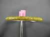 WIDE 3.25CT INTENSE FANCY YELLOW DIAMOND 18KT 2 TONE GOLD CUFF BANGLE BRACELET