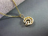 ESTATE SMALL .16CT DIAMOND 14KT YELLOW GOLD FLOATING PENDANT & CHAIN #22292