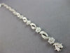 ESTATE 3.10CT DIAMOND 14KT WHITE GOLD MULTI FLOWER INFINITY LOVE TENNIS BRACELET
