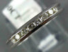ESTATE .30CT DIAMOND 14K WHITE GOLD ROUND CHANNEL WEDDING ANNIVERSARY RING 18732