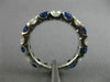2.81CT DIAMOND & AAA SAPPHIRE 14K WHITE GOLD ETERNITY WEDDING ANNIVERSARY RING