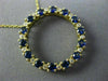 ESTATE 1.23CT DIAMOND & AAA SAPPHIRE 14KT YELLOW GOLD 3D CIRCLE OF LIFE PENDANT