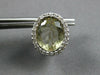 7.20CT DIAMOND & AAA GREEN AMETHYST 14KT WHITE GOLD OVAL HALO CLIP ON EARRINGS