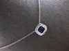 .97CT DIAMOND & AAA AMETHYST 14K WHITE GOLD CUSHION & ROUND SQUARE LOVE NECKLACE