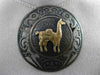 ANTIQUE LARGE 18K YELLOW GOLD & 925 SILVER CAMEL LAMA FILIGREE PIN BROOCH #24320