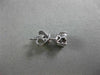 ESTATE .64CT DIAMOND 18K WHITE GOLD 3D SOLITAIRE HALO CLUSTER STUD EARRINGS F/G