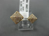 ESTATE WIDE .25CT ROUND DIAMOND 14KT ROSE GOLD 3D PAVE DOUBLE PYRAMID FUN RING