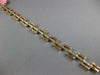 WIDE & LONG 3.87CT WHITE & PINK DIAMOND 18KT WHITE & ROSE GOLD TENNIS BRACELET
