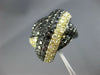 EXTRA LARGE 8.92CT BLACK & FANCY YELLOW DIAMOND 18K BLACK GOLD 3D LOVE KNOT RING