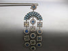 EXTRA LARGE 14CT DIAMOND & MULTI GEM 14K TWHITE GOLD CHANDELIER HANGING EARRINGS