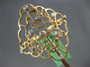 EXTRA LARGE .20CT DIAMOND 18K WHITE & ROSE GOLD OPEN FILIGREE ETOILE FLOWER RING