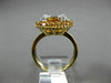 4.42CT DIAMOND & AAA EXTRA FACET CITRINE 14KT YELLOW GOLD FLOWER BUTTERFLY RING