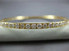 ESTATE LARGE 6.50CT DIAMOND 18KT YELLOW GOLD 3D ETERNITY BANGLE CUFF BRACELET