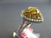 LARGE 2.43CT WHITE & MULTI COLOR DIAMOND 18KT 2 TONE GOLD MULTI SHAPE HEART RING