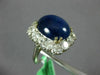 ANTIQUE EXTRA LARGE 15.23CT ROSE CUT DIAMOND & AAA SAPPHIRE PLATINUM HALO RING