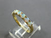 1.12CT AAA OPAL 18KT YELLOW GOLD CLASSIC 7 STONE WEDDING ANNIVERSARY RING #28205