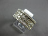 LARGE 1.97CT DIAMOND 14KT WHITE GOLD CLASSIC MULTI ROW WEDDING ANNIVERSARY RING