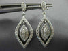 ESTATE .50CT ROUND DIAMOND 14KT WHITE GOLD 3D TEAR DROP RAIN FLOATING EARRINGS