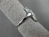 ANTIQUE WIDE & LONG .06CT DIAMOND 14KT WHITE GOLD FILIGREE ART DECO RING #19669