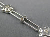 ESTATE .20CT DIAMOND 14K WHITE GOLD DOUBLE LINK FLOWER FLORAL BRACELET#19801