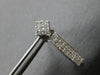 LARGE 1CT DIAMOND 14KT WHITE GOLD PRINCESS INVISIBLE SQUARE BAR HANGING EARRINGS