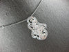 EXTRA LARGE 2.55CT DIAMOND 18KT WHITE GOLD ROUND & BAGUETTE FLORAL LOVE PENDANT