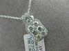 ESTATE 1.08CT ROUND DIAMOND 18KT WHITE GOLD 3D RECTANGULAR HALO FLOATING PENDANT