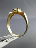 ANTIQUE .76CT ASSCHER CUT DIAMOND 14KT YELLOW GOLD PAST PRESENT FUTURE RING #112