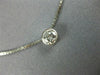 ESTATE .73CT DIAMOND 14KT WHITE GOLD ROUND CLASSIC SOLITAIRE BEZEL PENDANT #1593