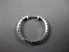 ESTATE 1.0CT DIAMOND 14K WHITE GOLD CLASSIC 2MM INSIDE OUT HOOP HUGGIE EARRINGS