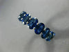 ESTATE LARGE 12.45CT AAA OVAL SAPPHIRE 14K WHITE GOLD ETERNITY ANNIVERSARY RING