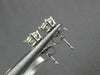 ESTATE .79CT DIAMOND 18KT WHITE GOLD 3D CLASSIC ROUND FOUR PRONG STUD EARRINGS