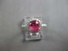 1.4CT DIAMOND & AAA PINK SAPPHIRE 14KT WHITE GOLD OVAL & ROUND ENGAGEMENT RING