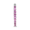 2.80CT AAA PINK SAPPHIRE 14KT WHITE GOLD CLASSIC LUCIDA INSIDE OUT HOOP EARRINGS