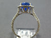 1.75CT DIAMOND &AAA TANZANITE 18K WHITE GOLD OVAL HALO ETERNITY ENGAGEMENT RING