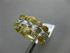 ESTATE WIDE .70CT DIAMOND 14KT TWO TONE GOLD MULTI ROW ETOILE SEMI ETERNITY RING