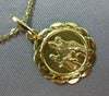 ESTATE 14K YELLOW GOLD HANDCRAFTED POPE RELIGIOUS FLOATING PENDANT & CHAIN 24991
