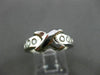 ESTATE WIDE .32CT ROUND DIAMOND 14KT WHITE GOLD X & O DESIGN LOVE RING #17451