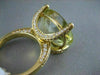 ANTIQUE WIDE 18.87CT DIAMOND & AAA YELLOW AMETHYST DIAMOND 18K YELLOW GOLD RING