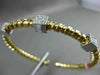 ESTATE .30CT DIAMOND 14KT TWO TONE GOLD 3D SQUARE FLEXIBLE ROPE BANGLE BRACELET