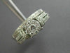 ESTATE WIDE .50CT DIAMOND 14KT WHITE GOLD 3D ROUND FILIGREE ENGAGEMENT RING SET