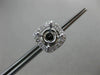 ESTATE .57CT DIAMOND 18KT WHITE GOLD 3D SQUARE FILIGREE HALO EARRING JACKETS 5mm