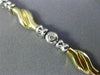 ESTATE .55CT DIAMOND 14KT WHITE YELLOW GOLD 3D CLASSIC BEZEL BRACELET #21829