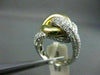 ESTATE WIDE 2.15CT DIAMOND 14KT WHITE & YELLOW GOLD LARGE INFINITY FUN RING