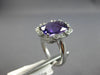 LARGE 4.39CT DIAMOND & AAA AMETHYST 14KT WHITE GOLD FILIGREE SQUARE FLORAL RING
