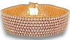 EXTRA LARGE 13.42CT PINK DIAMOND 18K ROSE GOLD 3D ROUND ETERNITY TENNIS BRACELET