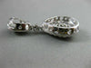 ESTATE LARGE 1.30CT DIAMOND & SMOKY TOPAZ 14KT WHITE GOLD MILGRAIN PEAR PENDANT